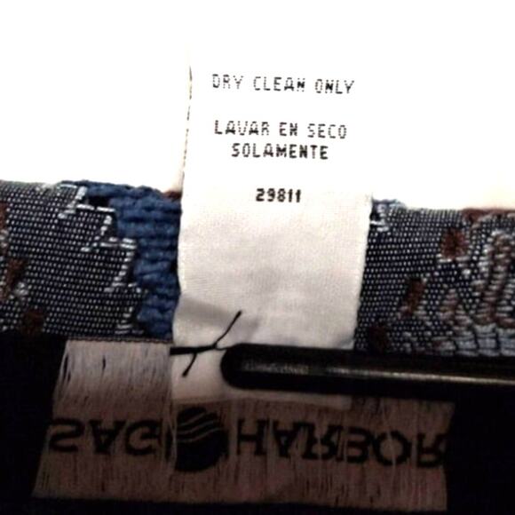 Sag Harbor Vintage Blue Brown Tapestry Blazer Plus Size 18 Geometric Y2K Retro - Picture 6 of 6